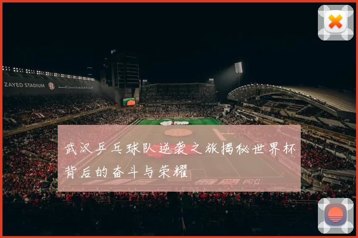 武汉乒乓球队逆袭之旅揭秘世界杯背后的奋斗与荣耀